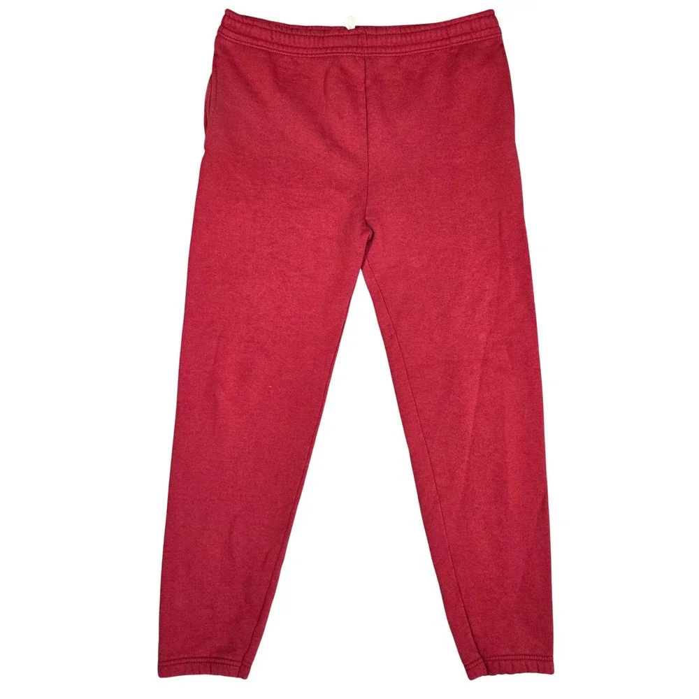 Vintage BVD Mens Red Fleece Sweatpants Joggers Size M 90s USA Fabric Tapered